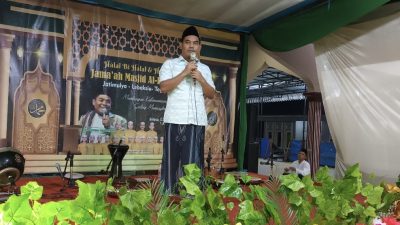 Abdul Aziz Hadiri Haul dan Halal Bihalal Jama’ah Masjid Al Hasan Jatimulya