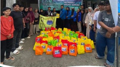 Tegakkan Misi Kemanusiaan, PMII Malang Bantu Anak Sekolah Terdampak Erupsi Semeru